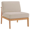 Sedona Outdoor Patio Eucalyptus Wood Sectional Sofa Armless Chair - No Shipping Charges