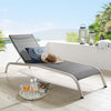 Savannah Mesh Chaise Outdoor Patio Aluminum Lounge Chair by Modway| Black