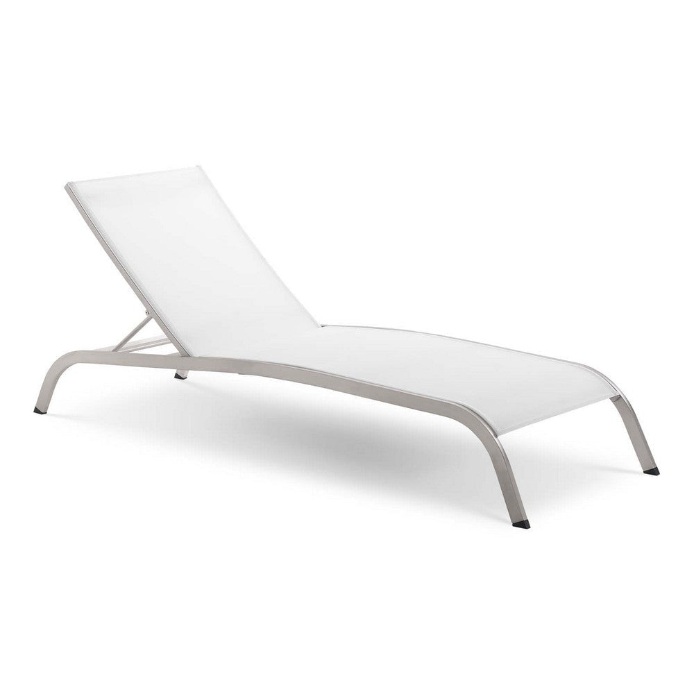 Savannah Mesh Chaise Outdoor Patio Aluminum Lounge Chair - No Shipping Charges