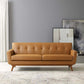 Modway Engage Sofa in Top-Grain Leather Living Room Lounge Tan MDY-EEI-3733-TAN