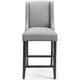 Modway Baron Fabric Upholstered Dining Counter-Height Bar Stool in Light Gray MDY-EEI-3735-LGR