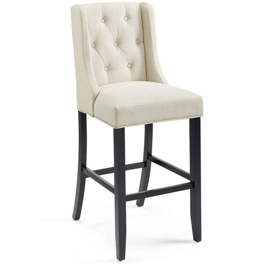 Baronet Tufted Button Upholstered Fabric Bar Stool  - No Shipping Charges