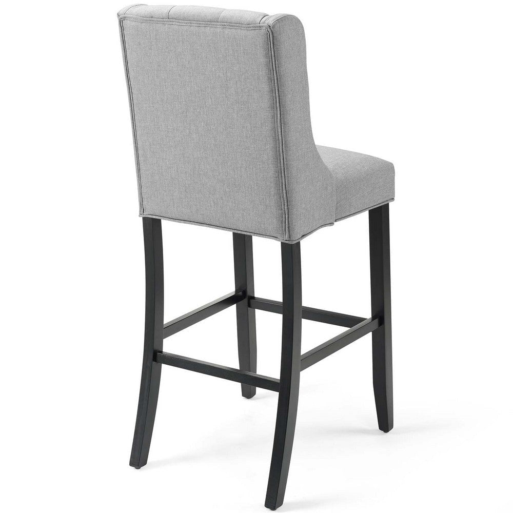 Baronet Tufted Button Upholstered Fabric Bar Stool - No Shipping Charges