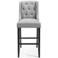 Baronet Tufted Button Upholstered Fabric Bar Stool - No Shipping Charges