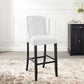 Baronet Tufted Button Faux Leather Bar Stool  - No Shipping Charges