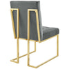 Privy Gold Stainless Steel Performance Velvet Dining Chair  - No Shipping Charges