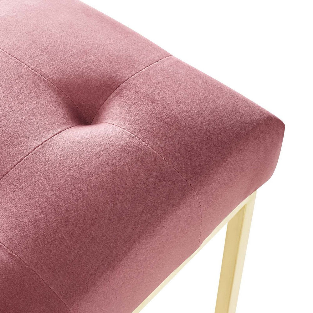 Privy Gold Stainless Steel Performance Velvet Dining Chair by Modway| Red