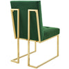 Privy Gold Stainless Steel Performance Velvet Dining Chair - No Shipping Charges MDY-EEI-3744-GLD-DUS