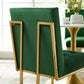 Privy Gold Stainless Steel Performance Velvet Dining Chair - No Shipping Charges