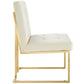 Privy Gold Stainless Steel Performance Velvet Dining Chair - No Shipping Charges