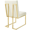 Privy Gold Stainless Steel Performance Velvet Dining Chair - No Shipping Charges