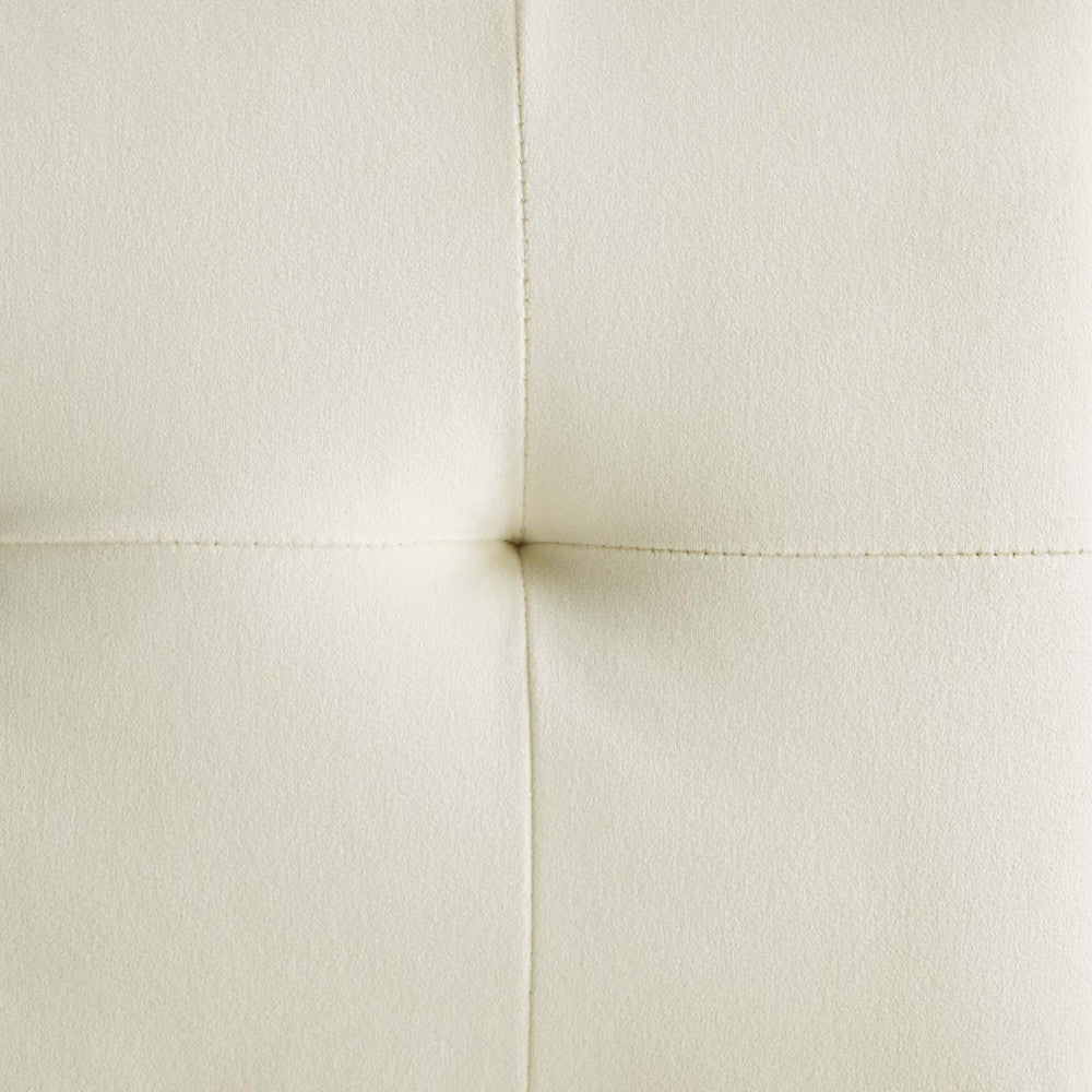 Privy Gold Stainless Steel Performance Velvet Dining Chair by Modway| White