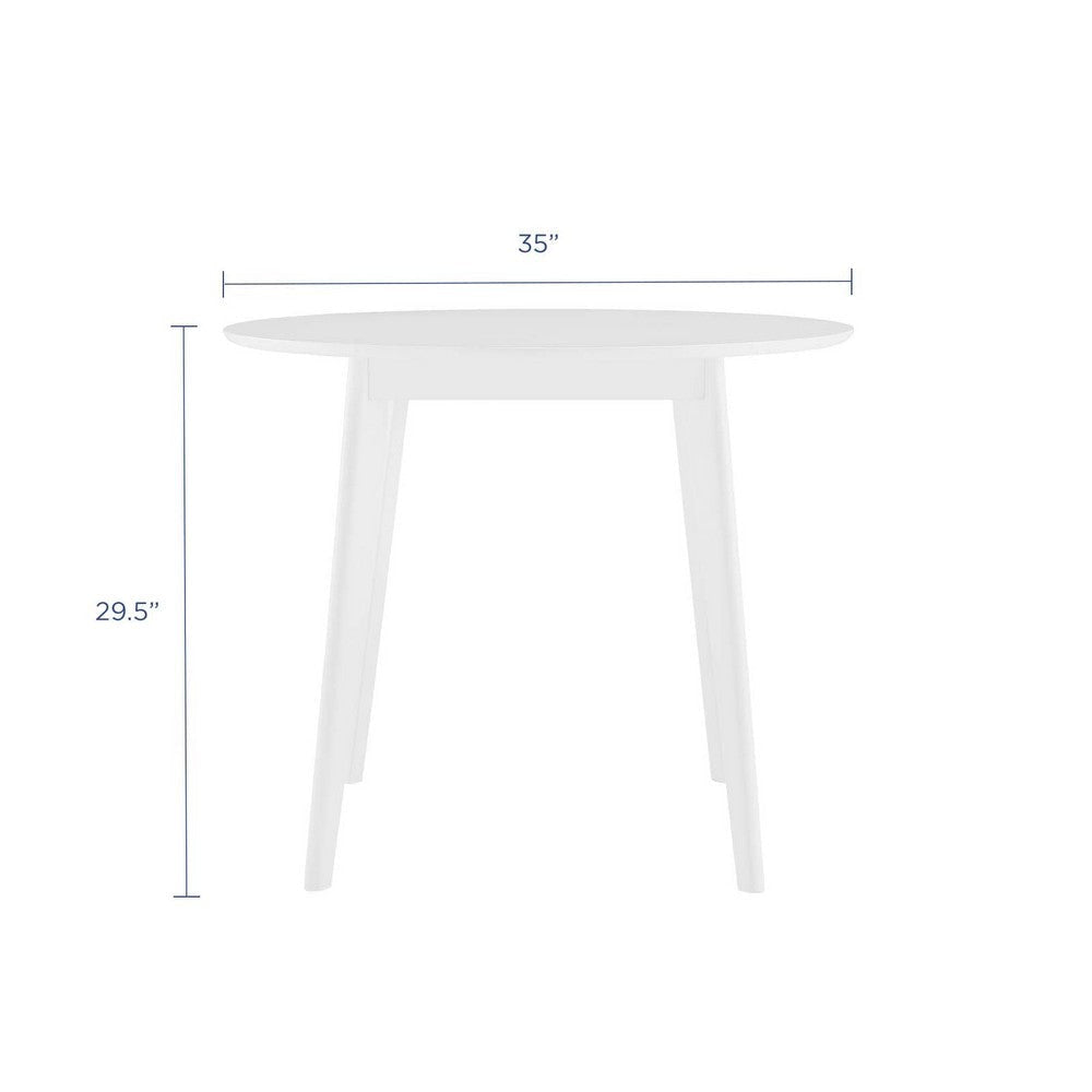 Modway Vision 35’’ Round Dining Table White MDY-EEI-3750-WHI