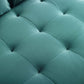 Modway Valour Performance Velvet Upholstered Tufted Sofa Teal MDY-EEI-3764-TEA