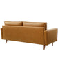 Modway Valour Vegan Leather Tufted Sofa Tan MDY-EEI-3765-TAN