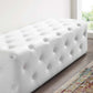 Anthem 60" Tufted Button Entryway Faux Leather Bench - No Shipping Charges