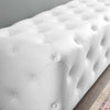 Anthem 72" Tufted Button Entryway Faux Leather Bench  - No Shipping Charges