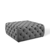 Anthem Tufted Button Large Square Performance Velvet Ottoman - No Shipping Charges