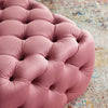 Anthem Tufted Button Square Performance Velvet Ottoman  - No Shipping Charges