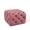 Anthem Tufted Button Square Performance Velvet Ottoman  - No Shipping Charges