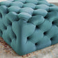 Anthem Tufted Button Square Performance Velvet Ottoman  - No Shipping Charges