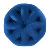 Anthem Tufted Button Round Performance Velvet Ottoman - No Shipping Charges MDY-EEI-3778-NAV
