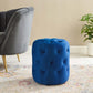 Anthem Tufted Button Round Performance Velvet Ottoman - No Shipping Charges