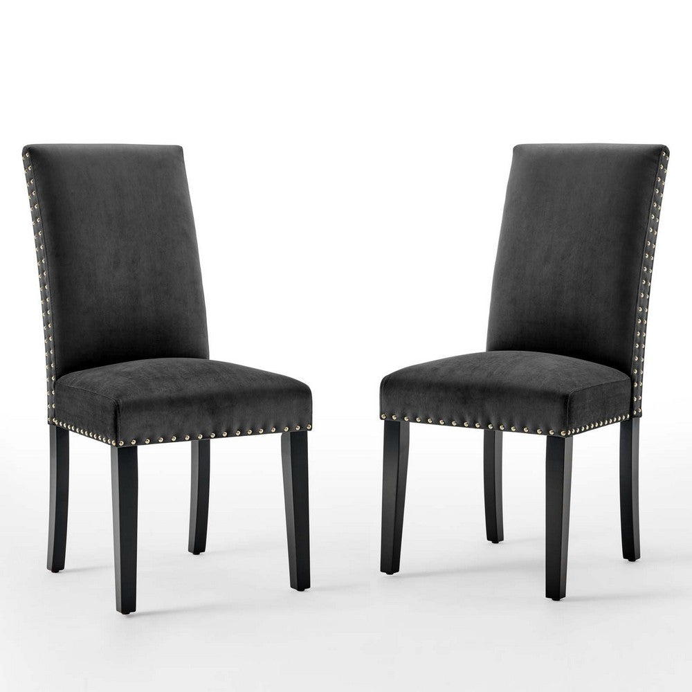 Modway Parcel Performance Velvet Dining Side Chairs - Set of 2 |No Shipping Charges