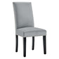 Modway Parcel Performance Velvet Dining Side Chairs-Set of 2 Light Gray MDY-EEI-3779-LGR