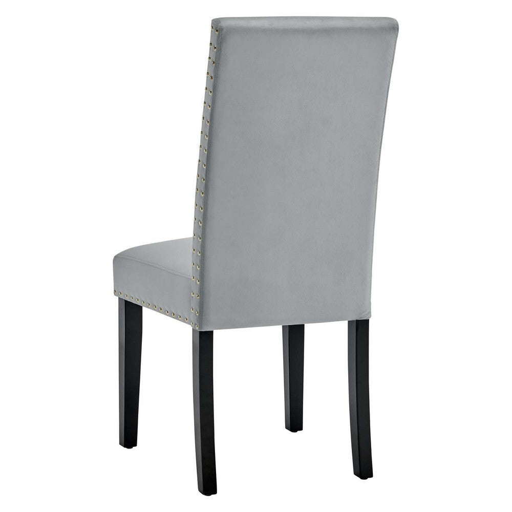 Modway Parcel Performance Velvet Dining Side Chairs-Set of 2 Light Gray MDY-EEI-3779-LGR