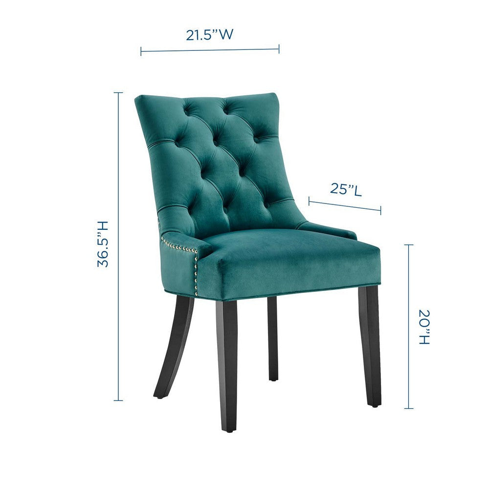 Modway Regent Tufted Performance Velvet Dining Side Chairs - Set of 2 Teal MDY-EEI-3780-TEA