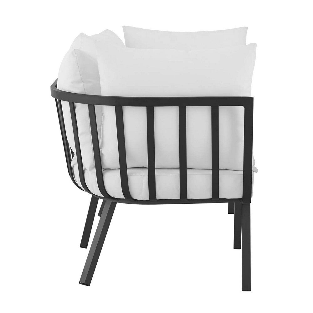 Riverside 2 Piece Outdoor Patio Aluminum Sectional Sofa Set by Modway| White