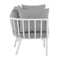 Modway Riverside Outdoor Furniture 2-Piece Set White Gray MDY-EEI-3781-WHI-GRY