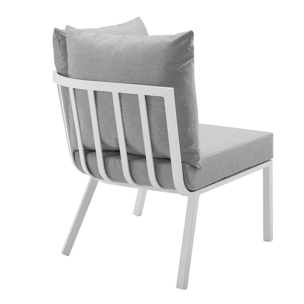 Modway Riverside Outdoor Furniture 2-Piece Set White Gray MDY-EEI-3781-WHI-GRY