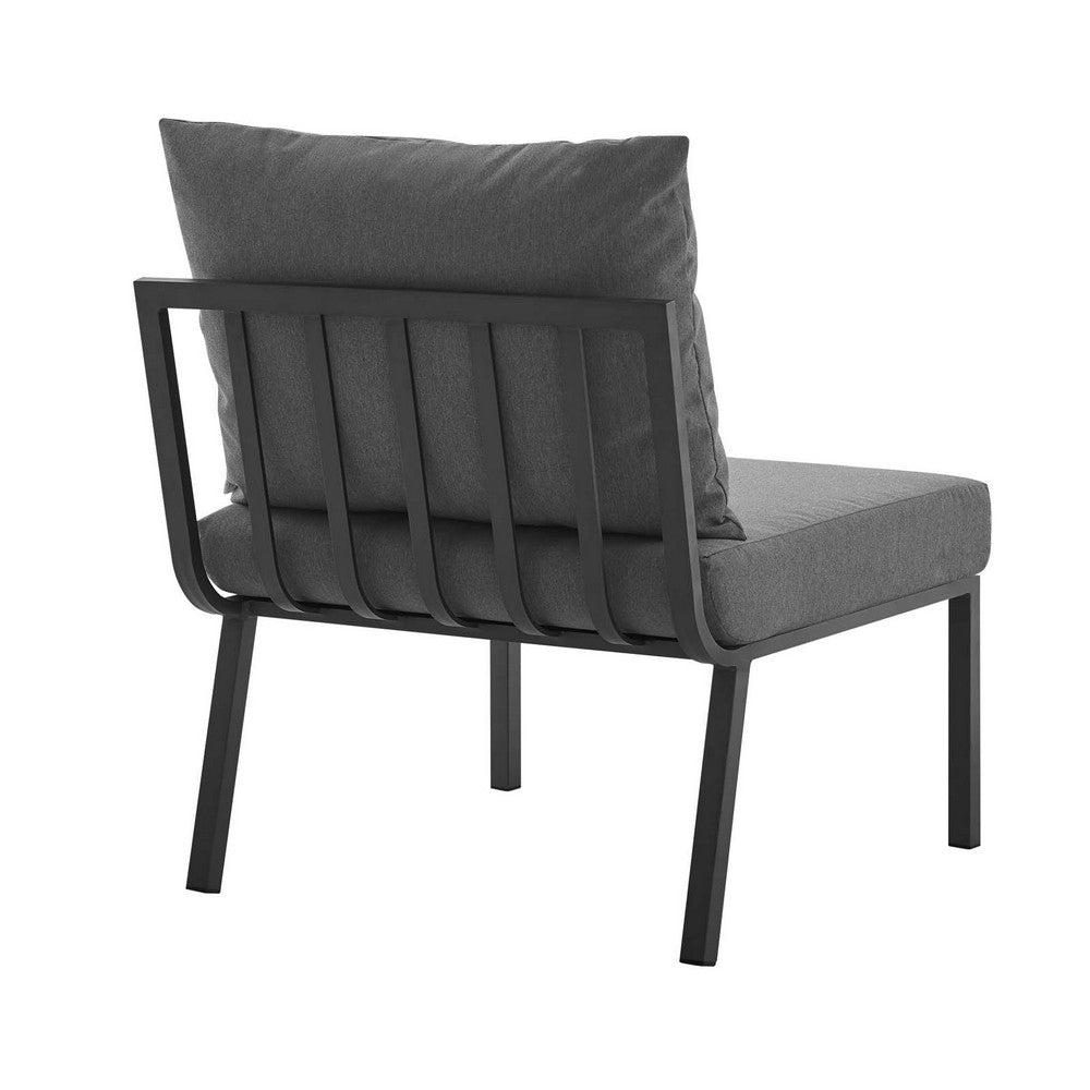 Riverside 3 Piece Outdoor Patio Aluminum Sectional Sofa Set by Modway| Gray
