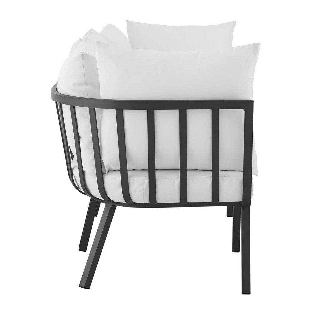 Riverside 3 Piece Outdoor Patio Aluminum Sectional Sofa Set by Modway| White