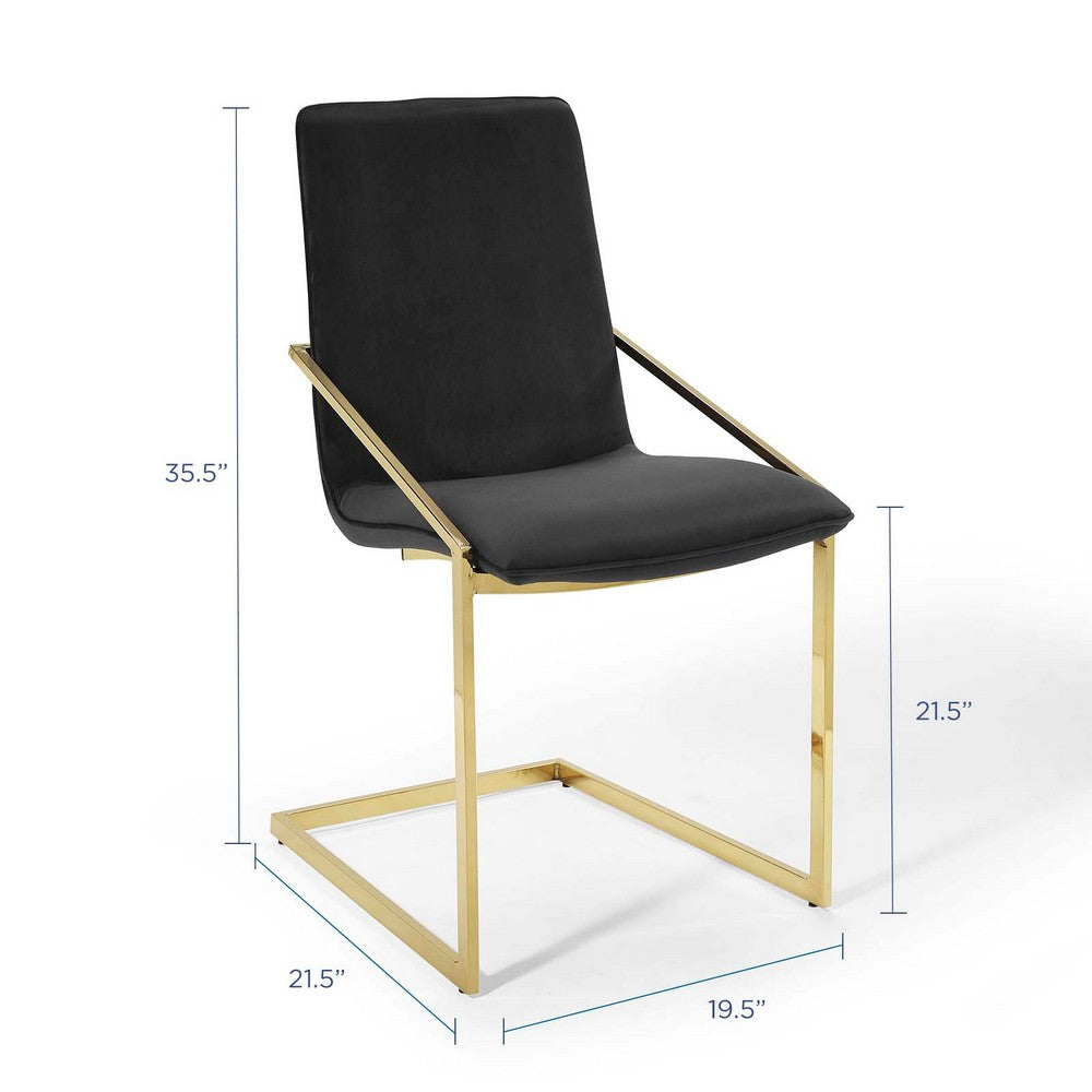 Pitch Performance Velvet Dining Armchair by Modway| Black