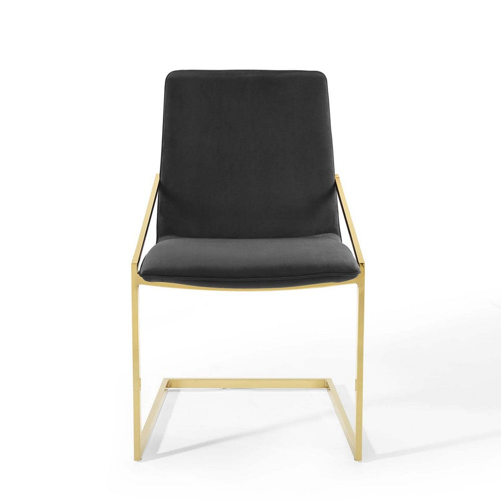 Pitch Performance Velvet Dining Armchair by Modway| Black