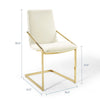 Pitch Performance Velvet Dining Armchair by Modway| White