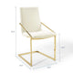 Pitch Performance Velvet Dining Armchair by Modway| White
