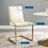 Pitch Performance Velvet Dining Armchair by Modway| White