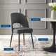 Rouse Upholstered Fabric Dining Side Chair - No Shipping Charges MDY-EEI-3801-BLK-CHA