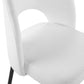 Modway Rouse Upholstered Fabric Dining Side Chair Black White 23 x 19.5 x 33.5 MDY-EEI-3801-BLK-WHI