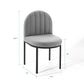 Isla Channel Tufted Upholstered Fabric Dining Side Chair  - No Shipping Charges