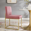 Carriage Channel Tufted Sled Base Performance Velvet Dining Chair - No Shipping Charges