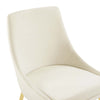 Viscount Performance Velvet Dining Chairs Set of 2 by Modway| White