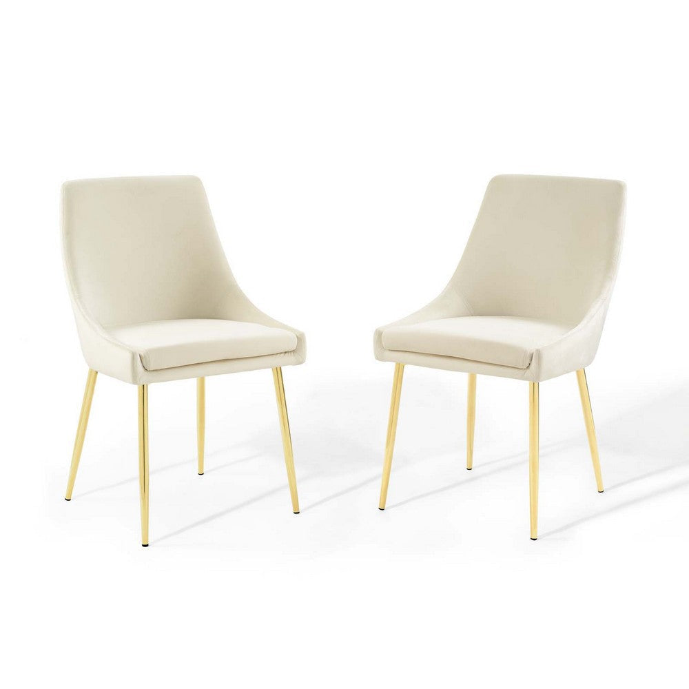 Viscount Performance Velvet Dining Chairs - Set of 2 - No Shipping Charges