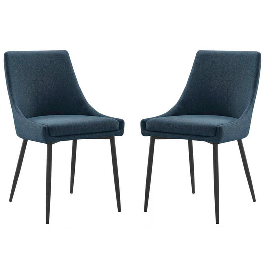Viscount Upholstered Fabric Dining Chairs - Set of 2  - No Shipping Charges