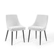 Viscount Upholstered Fabric Dining Chairs Set of 2 by Modway| White