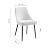 Viscount Upholstered Fabric Dining Chairs Set of 2 by Modway| White